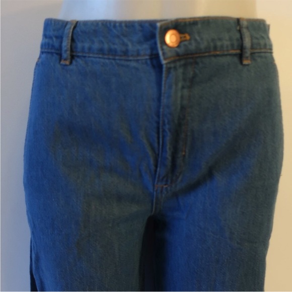 GUC Women J. Crew Blue Wide Leg Denim Jean 27P - Picture 2 of 5